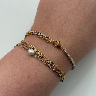 The Santorini - Lobster Clasp Tennis Bracelet
