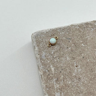 Opal Round 4mm Charm Connector - Permanent Jewellery