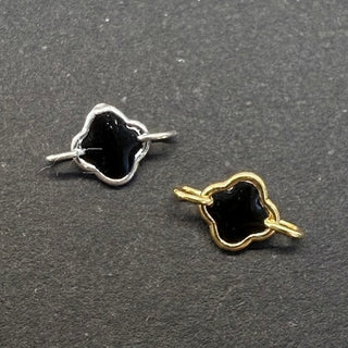 Mini Enamel Clover (Black) - Permanent Jewellery