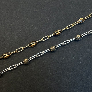 Brown Enamel Paperclip - Permanent Jewellery