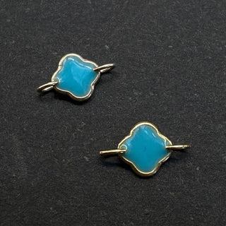Mini Enamel Clover (Turquoise) - Permanent Jewellery