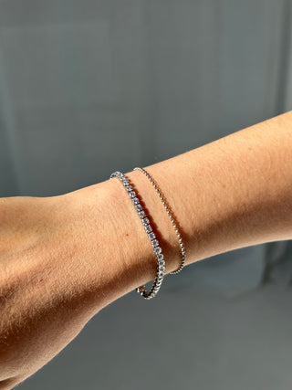 The Santorini - Silver Tennis Bracelet