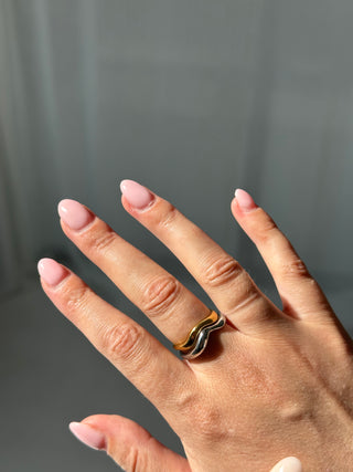 The Mykonos - Mixed Metal Ring Stack