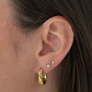 The Monaco Hoops - Large Oval Gold Earrings