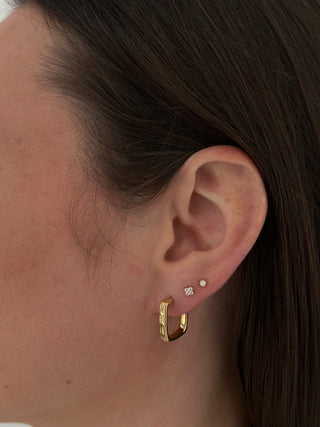 The Berlin - Etched Rectangular Hoops