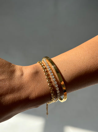 The Barcelona - Simple & Embellished Two Way Bangle